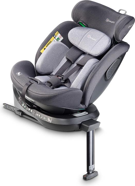 Actual product image BabyGo Move 360 Grey child seat (Reboarder, ECE R129/i-Size Standard)
