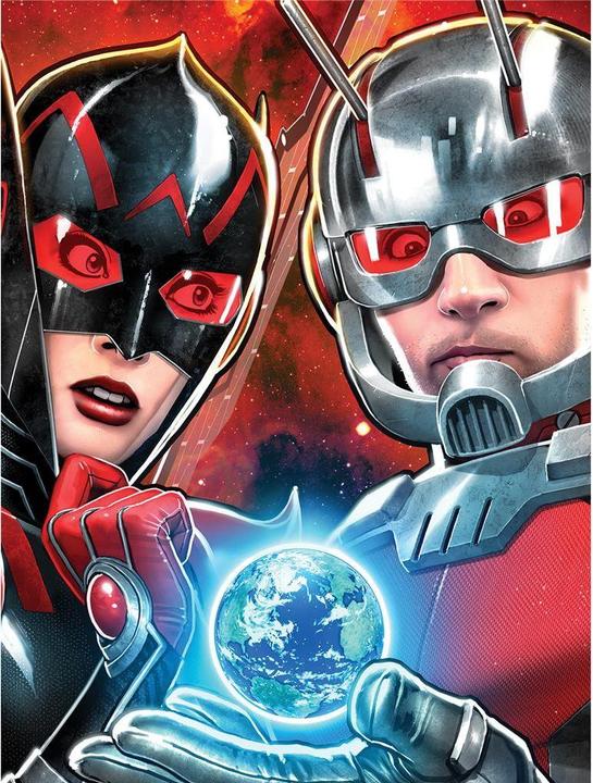 Actual product image Marvel Small world Framed canvas print (40 x 30 cm)