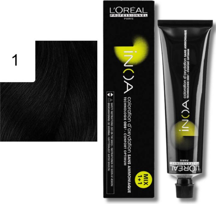 Actual product image L'Oréal Professionnel Inoa hair colour (1 black)