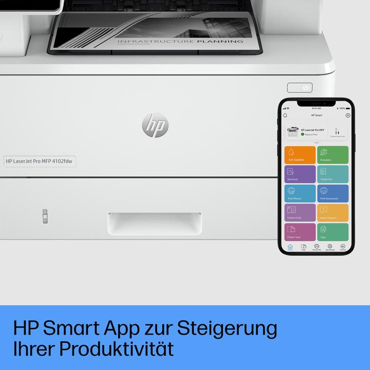 Produktbild HP LaserJet Pro MFP 4102fdw (Laser, Schwarz-Weiss)