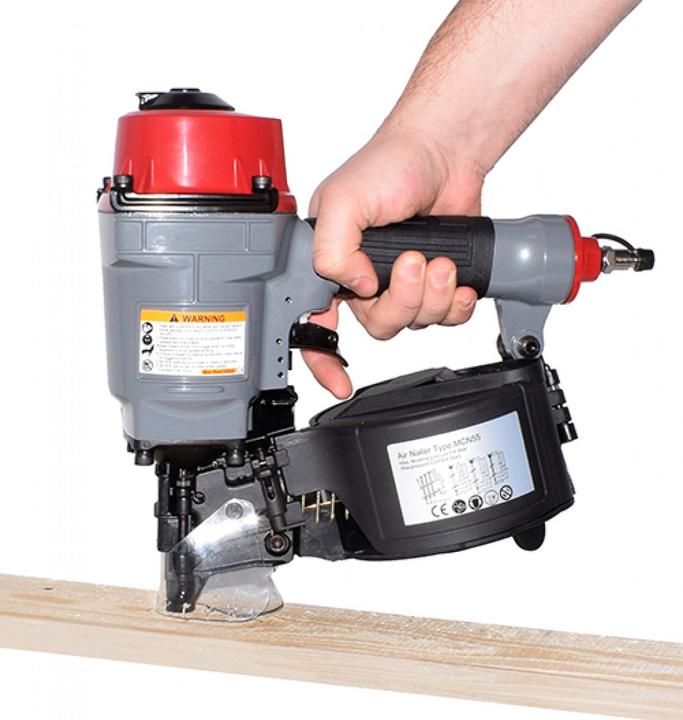 Actual product image IHP Mauk Druckluft Coil Nailer Konstruktions Profi Nagler Nagelpisto