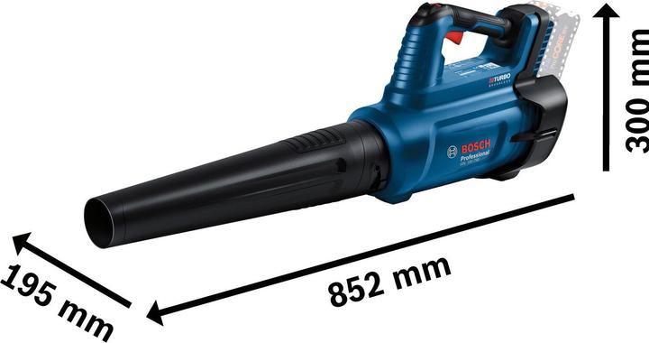 Bosch Professional GBL 18V-750 Solo (Fonctionnement sur batterie, Souffleur de feuilles)