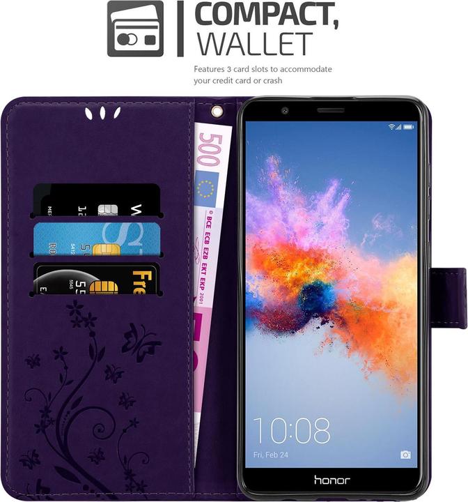 Produktbild Cadorabo Flower Book Cover (Honor 7X)
