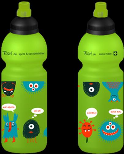 Produktbild Fizzii Trinkflasche 600ml kiwi, Monster (0.60 l)