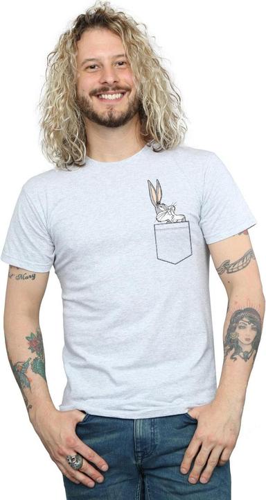 Image du produit Looney Tunes - T-shirt BUGS BUNNY FAUX POCKET - Homme (M)