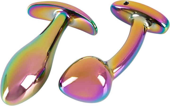 Productafbeelding Anos Metalen Butt Plug Set Regenb