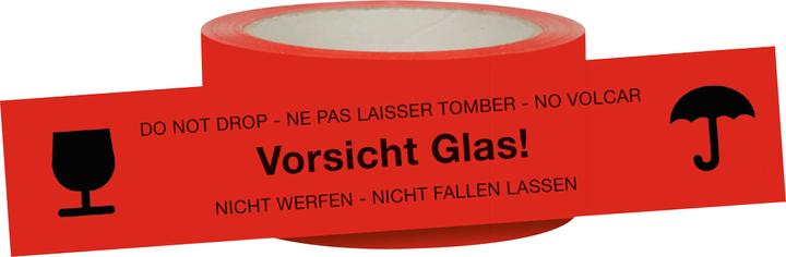 Produktbild Rnk Signal Warnklebeband rot Vorsicht Glas 66m/50mm (50 mm)