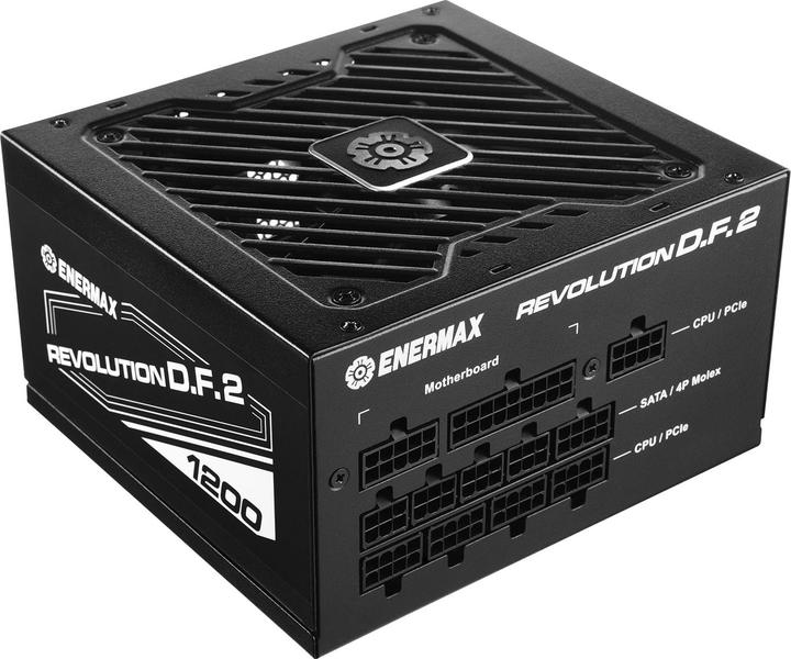 Produktbild Enermax REVOLUTION D.F. 2 1200W Kompakt Gaming Streaming ATX PSU 80Plus Gold Semi-Modular Semi-Fanle (1200 W)