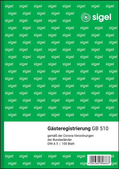 Produktbild Sigel Gästeregistrierung Formularbuch GB510 (100 x)
