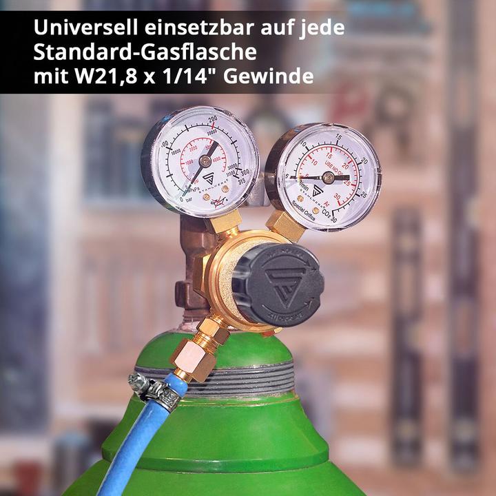Actual product image Stahlwerk Mini pressure reducer Pressure regulator 200 bar for argon CO2 mix