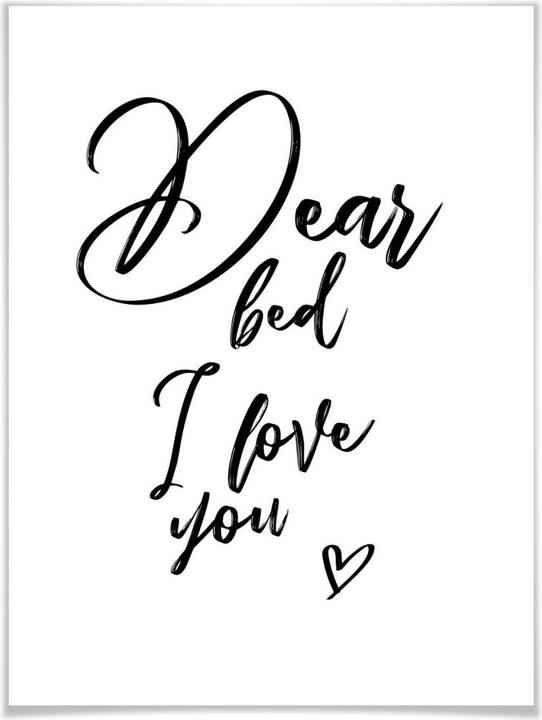 Produktbild Trenddeko Dear bed I love you (80 x 100 cm)