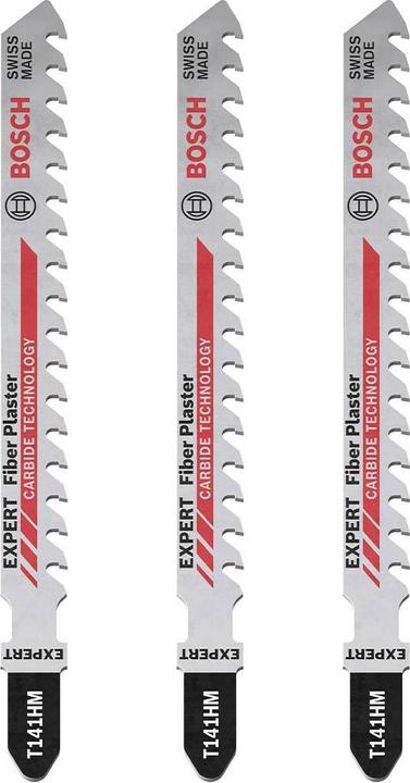 Produktbild Bosch Professional Zubehör EXPERT ‘Fiber Plaster’ T 141 HM Stichsägeblatt, 3 Stück
