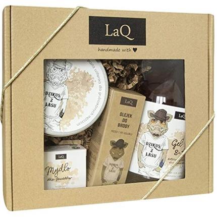 Produktbild LaQ Zestaw*Dzik żel p/p 500 ml +scrub+kostka+olej (Bartpflege set)