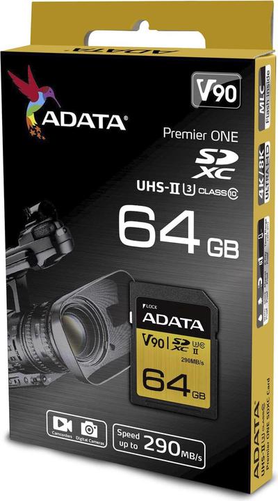 Immagine prodotto Adata Primo Ministro UNO (64 GB, SDXC, U3, UHS-II)
