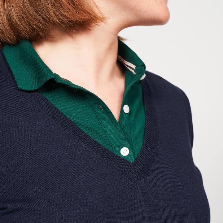 Produktbild Inesis Damen Golf Pullover V-Ausschnitt Baumwolle - CW100 marineblau (XS)