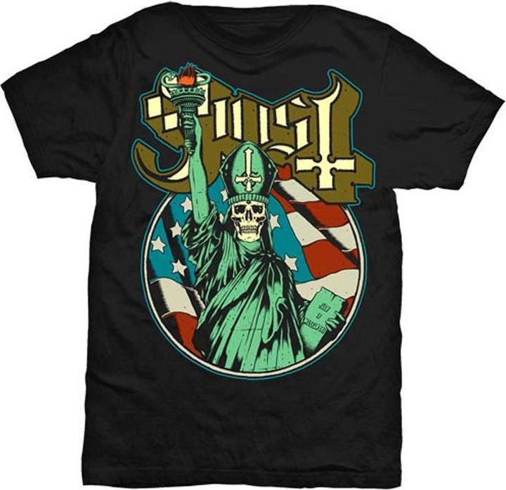Actual product image Ghost Unisex Adult Statue of Liberty T-Shirt (XXL)