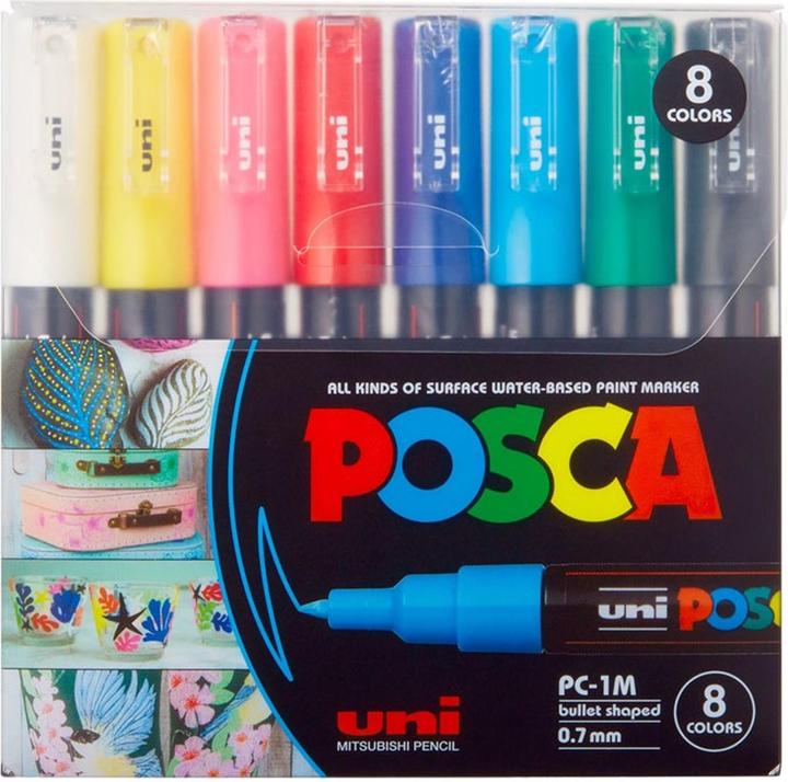 Produktbild Posca Marker PC-1M Rundspitze 8er Set (Assortiert, 0.70 mm, 8 x)