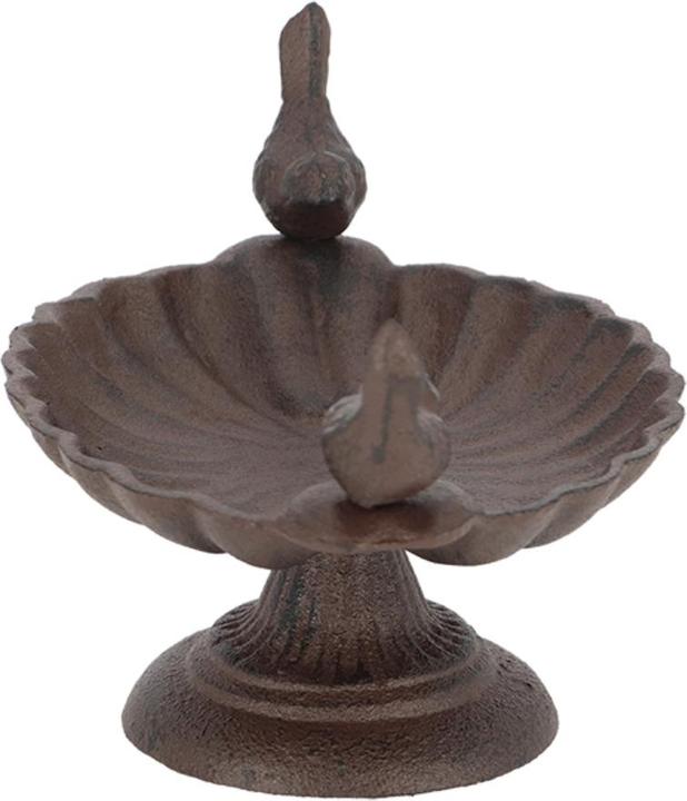 Actual product image Esschert Design Birdbath Foot Cast Iron 2 Birds