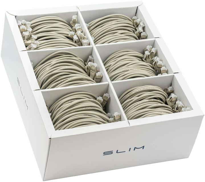 Produktbild SLIM Slimpatchkabel RJ-45, Cat 6A, U/FTP, 3 m, Grau, 36-Pack (U/FTP, CAT6a, 3 m)