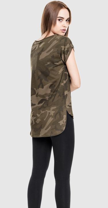 Actual product image Urban Classics Ladies Camo Back Shaped Tee (XS)