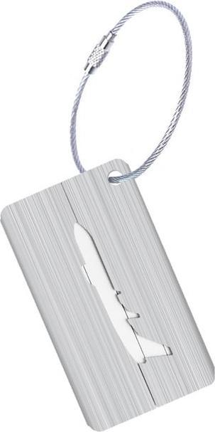 Produktbild JTI Gepäckanhänger aus Aluminium mit Flugzeugmotiv (Schlösser & Anhänger)