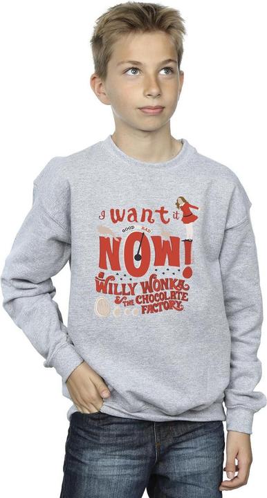 Produktbild Willy Wonka & the Chocolate Factory Verruca Salt I Want It Now Sweatshirt Jungen (116)