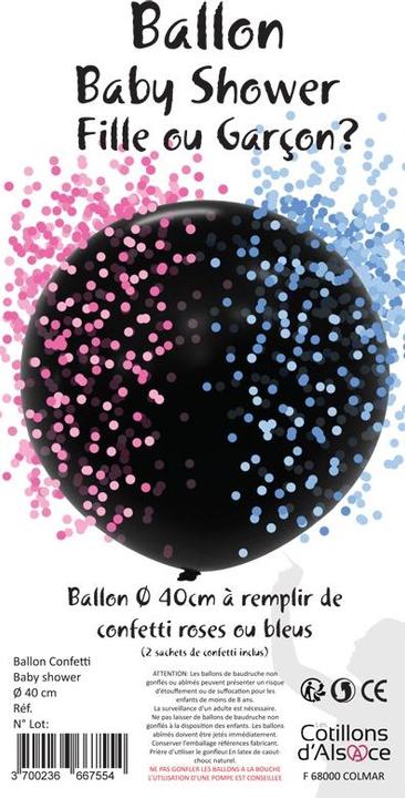 Image du produit Ballon confetti 'Fille ou garçon?
