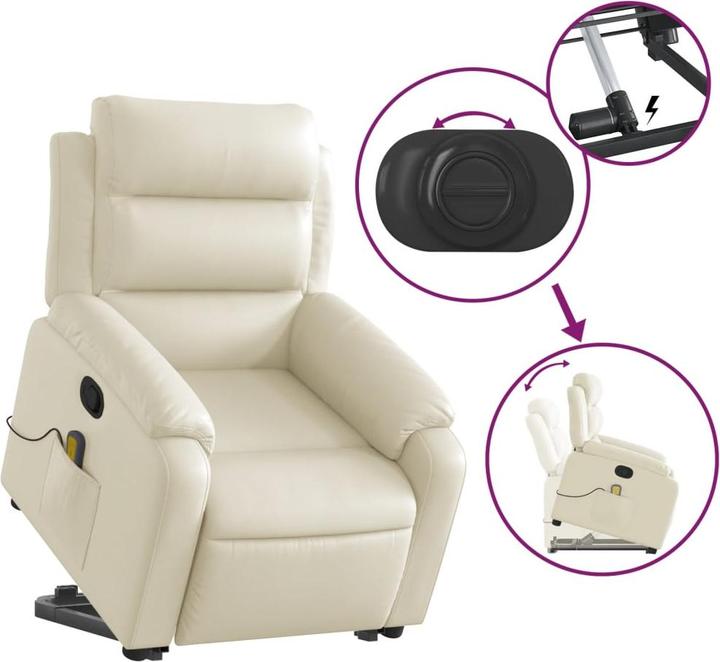 Image du produit VidaXL Fauteuil de massage avec releveur Similicuir
