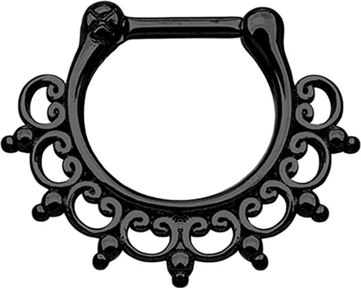 Immagine prodotto Star Piercing Setto a punta tribale nero (Acciaio chirurgico 316L, senza ottone)