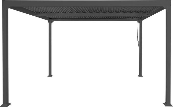 Image du produit Mendler Pergola en aluminium HWC-L41, structure métallique stable de 8 cm 3x3,7m, anthracite (306 cm, 368 cm)
