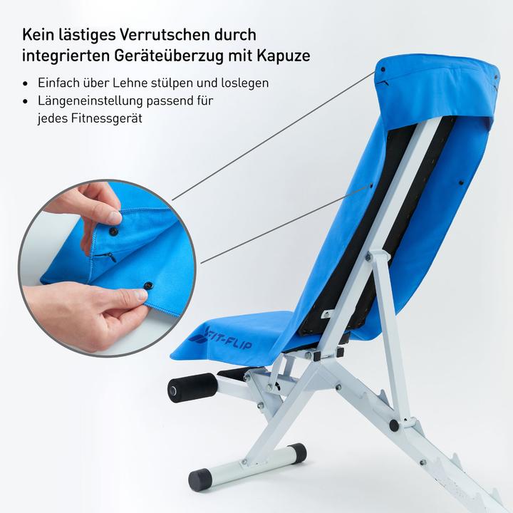 Image du produit Fit-Flip Fitnesshandtuch Mikrofaser mit Reissverschlusstasche 130x48cm (130 x 48 cm)