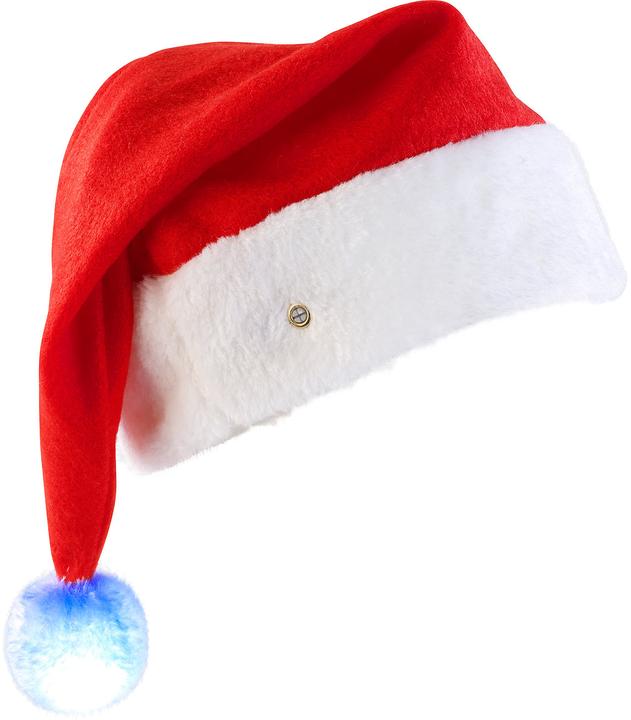 Image du produit Infactory Bonnet de Père Noël LED avec pompon lumineux