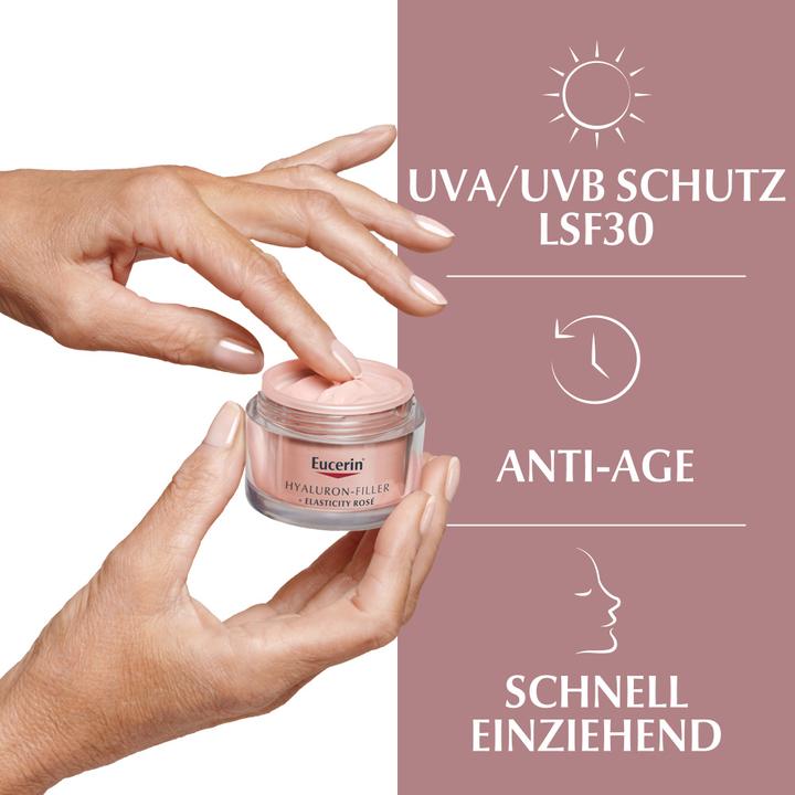 Produktbild Eucerin HYALURON-FILLER ELASTICITY Tagespflege Rosé LSF 30 (50 ml, Tagescreme, SPF 30)