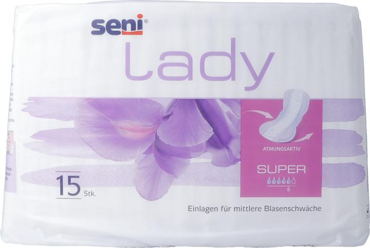 Seni Lady Super Einlage atmungsaktive anatomische 18x37cm 5 Tropfen (15 x)