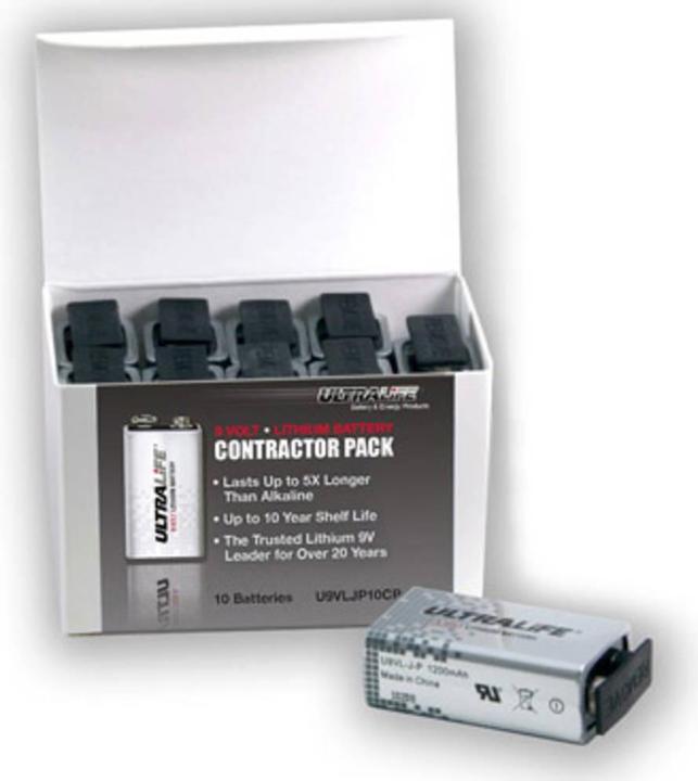 Immagine prodotto Ultralife Batteria a blocco da 9 V al litio U9V (10 pz., 9V Block, 1200 mAh)