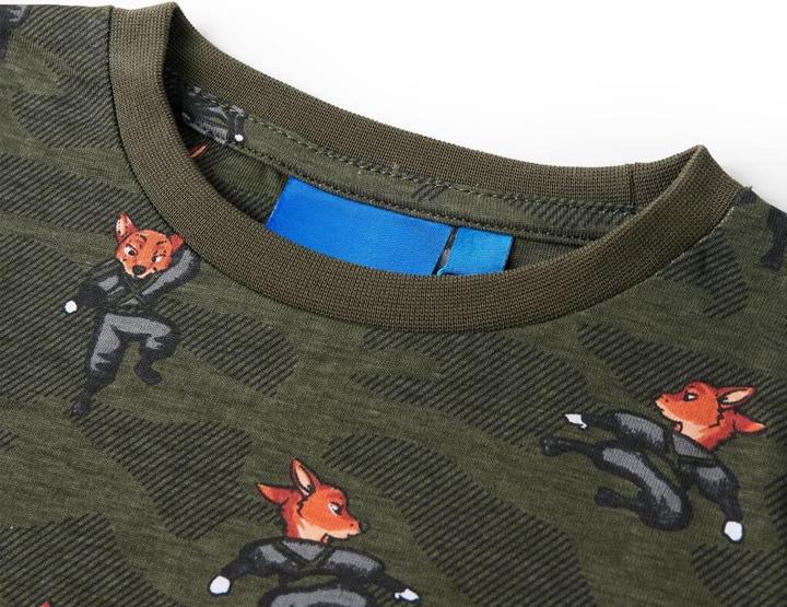 Actual product image VidaXL Children's pyjamas with long sleeves Khaki 116,Material: 100 (116)