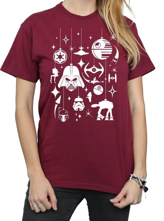 Immagine prodotto Star Wars Christmas Decorations Maglietta Ampia Donna (XXL)