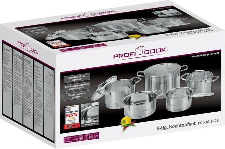 Actual product image Proficook PC-KTS 1225 (20 cm, Pan set + pot set, Stainless steel)