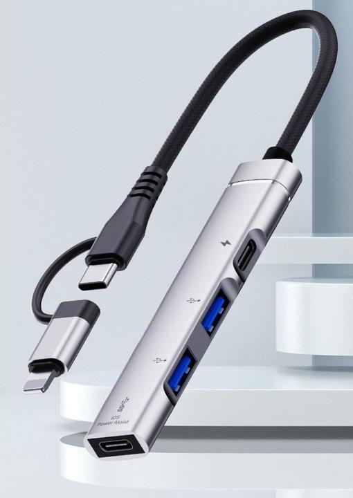 Produktbild PowerGuard 6-in-1 OTG Adapter (Lightning, USB Typ C)