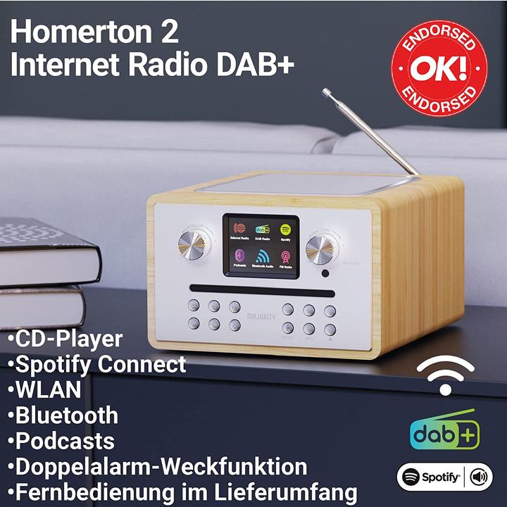 Immagine prodotto Majority Homerton 2 (FM, DAB, WiFi, Bluetooth)