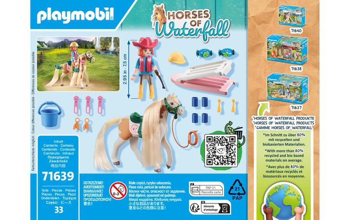 Produktbild Playmobil Ellie & Pferd mit Kreppeisen (71639, Playmobil Horses of Waterfall)