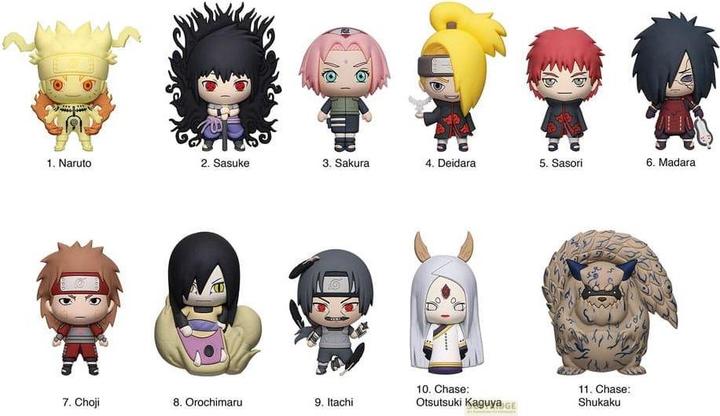 Monogram Int. Naruto 3D PVC-Taschenanhänger Series 6 Display (24)