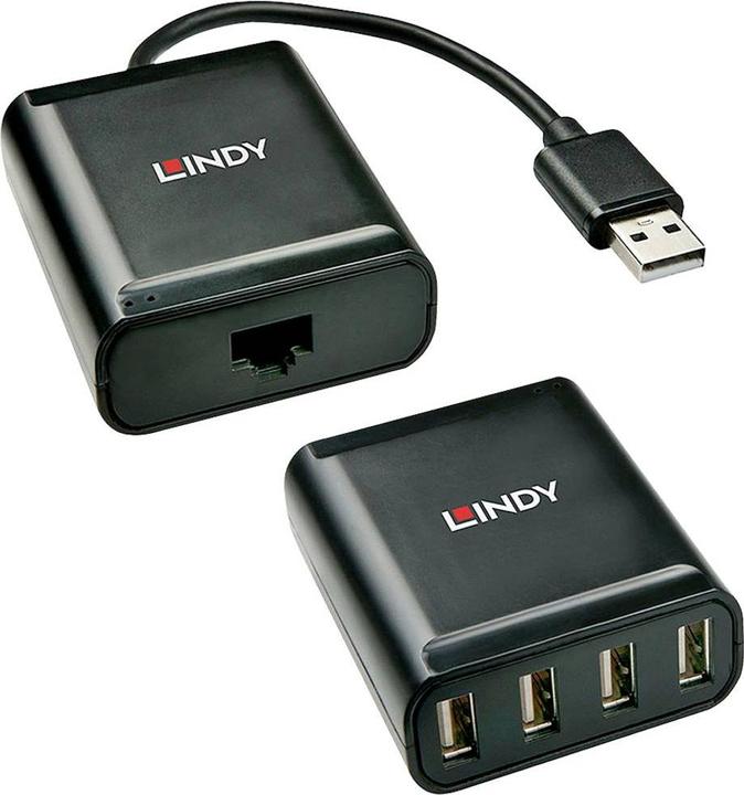 Actual product image Lindy USB 2.0 Cat.5 Extender 60m 4 Ports (USB-A, 4 Ports)