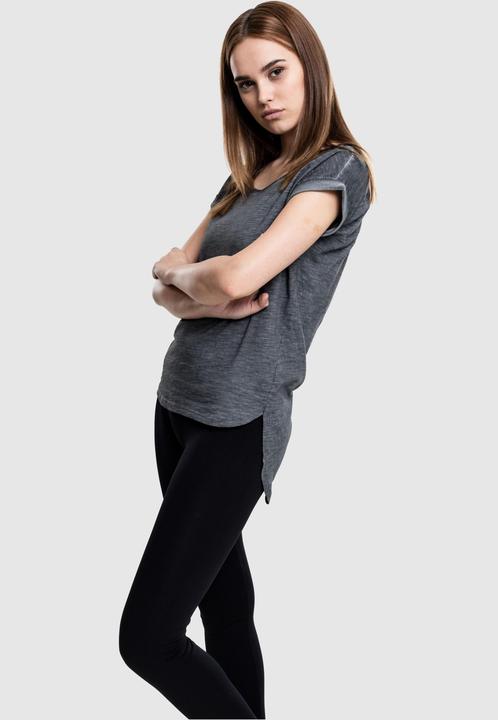 Actual product image Urban Classics Ladies Long Back Shaped Spray Dye Tee (XS)
