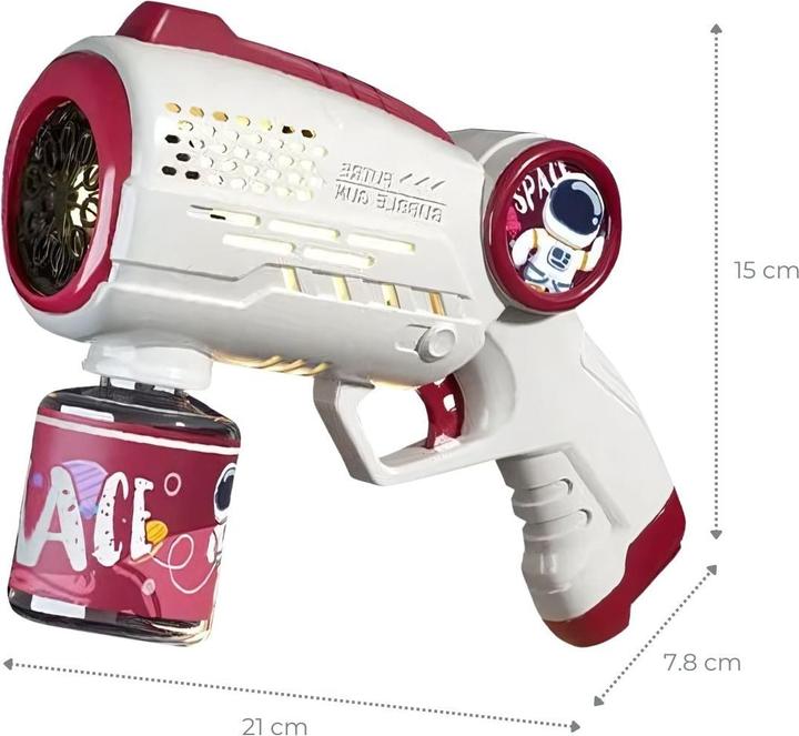 Image du produit Hermex Pistolet à bulles de savon spatial Machine à bulles automatique Bubble Maker