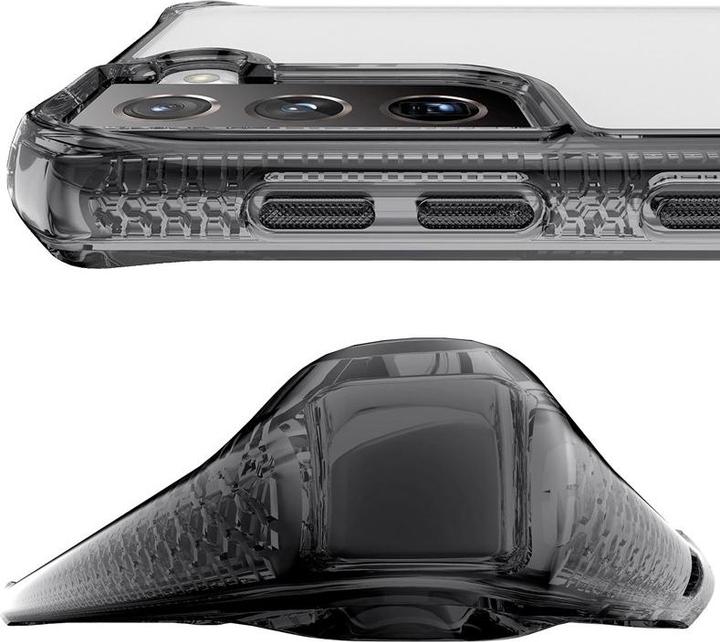 Actual product image Itskins Drop-Protection Cover HYBRID CLEAR black and transparent (Samsung Galaxy S21+)