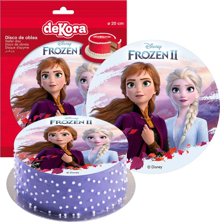 Actual product image Dekora Edible disc 20cm without sugar - Snow Queen 2 (1 x)