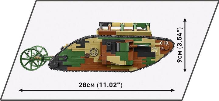Actual product image Cobi Historical Collection Great War British Tank Brand I Male no C.19