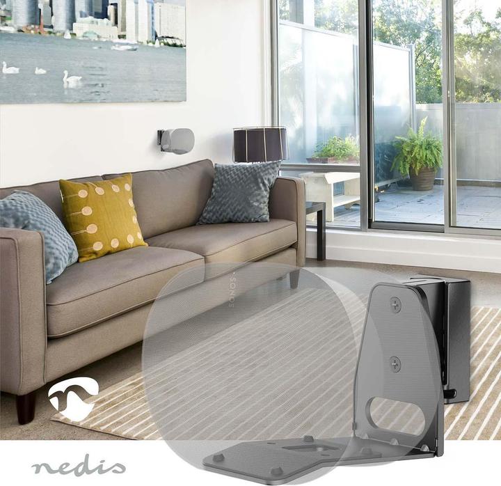 Produktbild Nedis Lautsprecherhalter - Kompatibel mit: Sonos Era300 - Wand - 5 kg - Drehgelenk/Neigung - kippbar (1 Stk., Wandmontage, Neigbar, Schwenkbar)