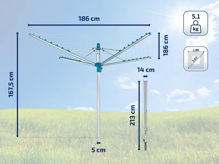 Image du produit Leifheit Séchoir parapluie Linomatic 400 Easy 40 m (40 m)